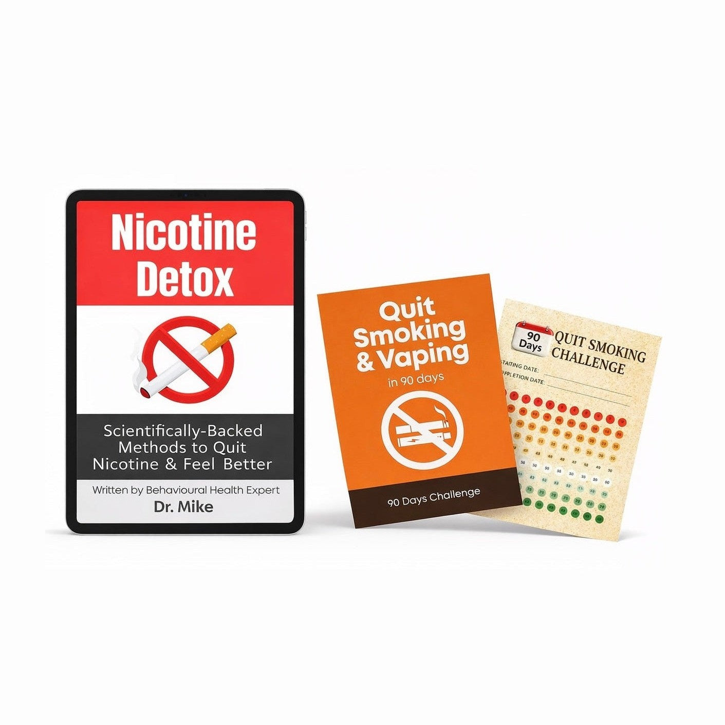 निकोटीन शुद्धि ई-पुस्तक और आदत ट्रैकर