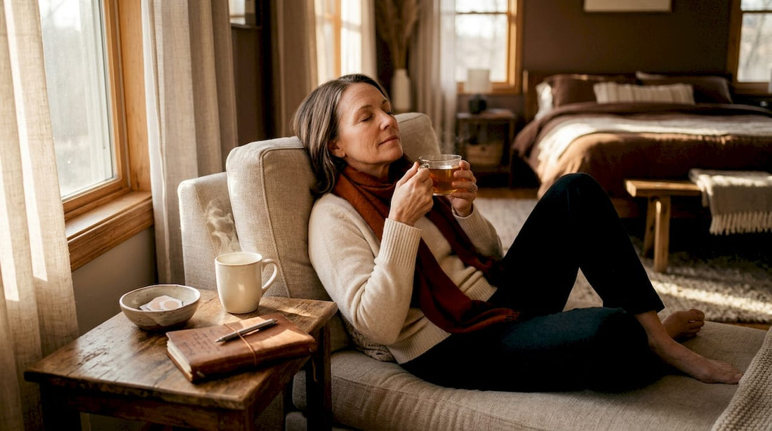 Woman calmly recovering from smoking