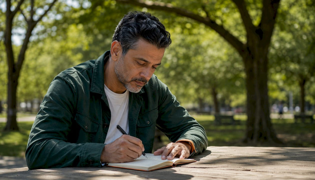 Man contemplating relapse triggers outdoors