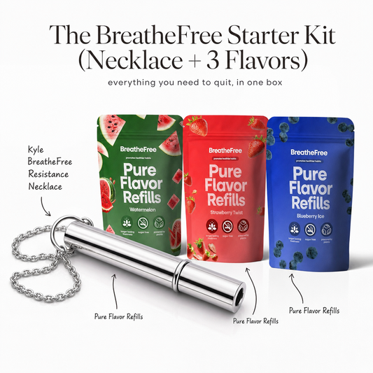 The BreatheFree Starter Kit (Necklace + 3 Flavors)