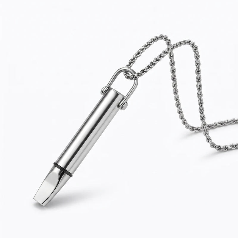 The BreatheFree Resistance Necklace on its cord